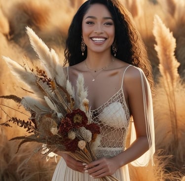 Décoration mariage fleurs séchées Réunion