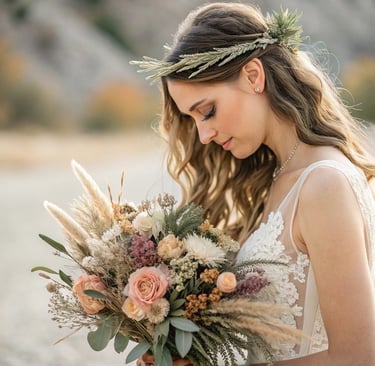 Décoration mariage fleurs séchées Réunion