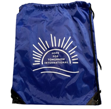 Blue Drawstring Bag