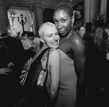 two women at an event who are members of piano piano