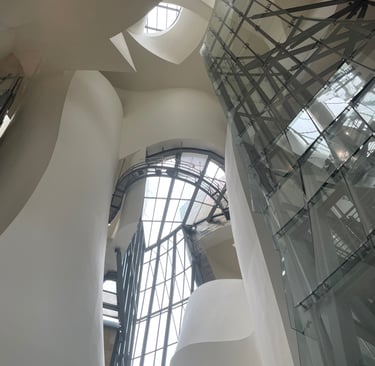 Guggenheim Bilbao vue de la structure intérieure