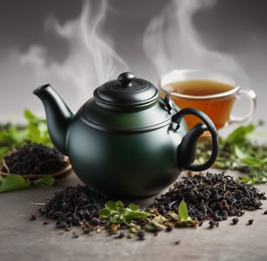 thés bio dans une théière Les Senteurs de Vaison