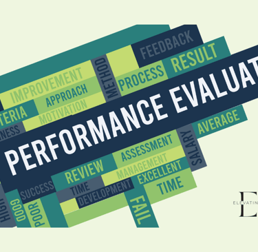 a wodcloud of performance evaluation and performance indicators