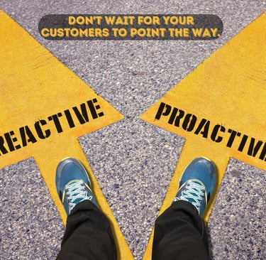 a person standing on a road with two arrows pointing to the opposite direction