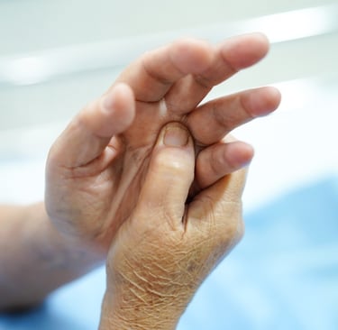 Hand pain, trigger finger and carpal tunnel syndrome.