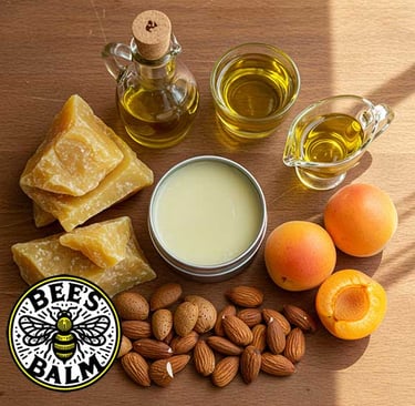 All Natural Bee's Balm Ingredients - beeswax and botanical oils
