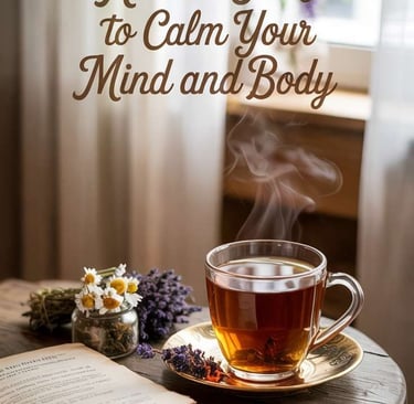 Relaxation products for moms including essential oil diffuser, tea, and cozy socks.