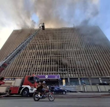 غياب خطة الطوارئ ووساءل الوقاية فى حريق سنترال رمسيس