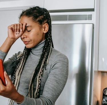 girl stress on social media