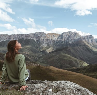 Breathing on nature to get away depression