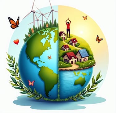a globe with a globe in the middle
