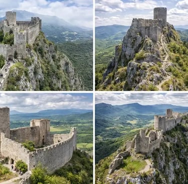 Châteaux cathares dans l’Aude et les Pyrénées