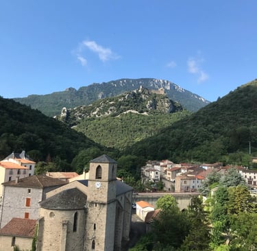 Château de Puilaurens dominant la vallée près de Quillan