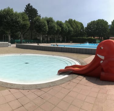 Municipal swimming pool in Quillan Aude Valley