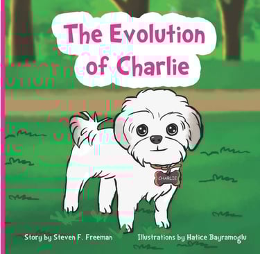 a cute white puppy