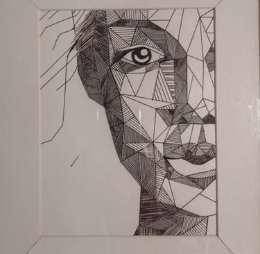 visage feutre noir Fanny