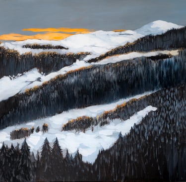 paysage des crêtes des Vosges en hiver
