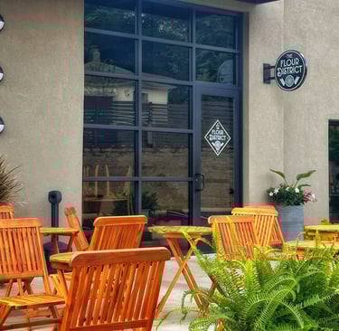 Front Patio of the Flour District Bedford Ave Lynchburg