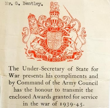 Notification of death in World War 2