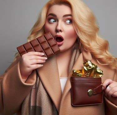 mulher consumindo doces