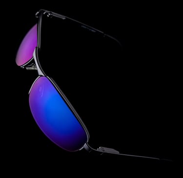 Sunglasses on Black Background