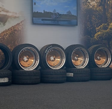 Wheels from Mad Mike's RX7 at the Goodwood Festival 2015