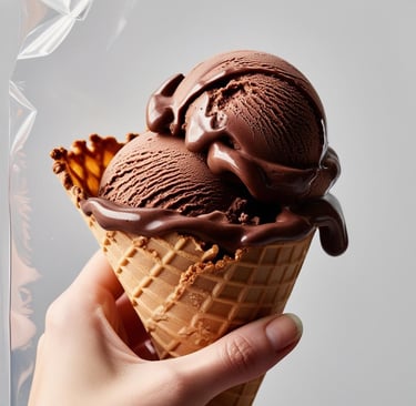 sorvete de chocolate
