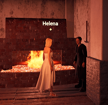 AI characters talking in Silver Creek Town