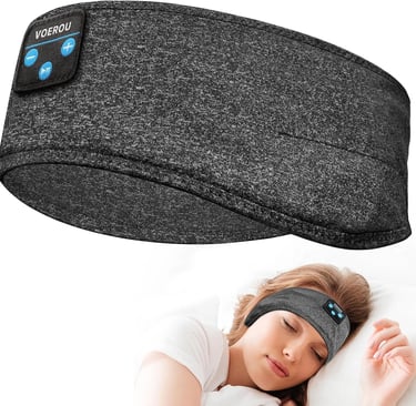 Voerou Diadema Deportiva Para Dormir con Auriculares Ultrafinos Inalambricos Bluetooth con Altavoz
