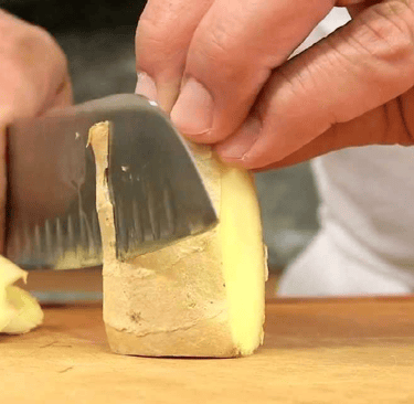 Peel the ginger