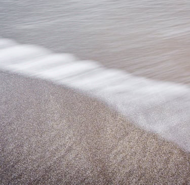 Ocean streaks on a beach in the Faroe Islands