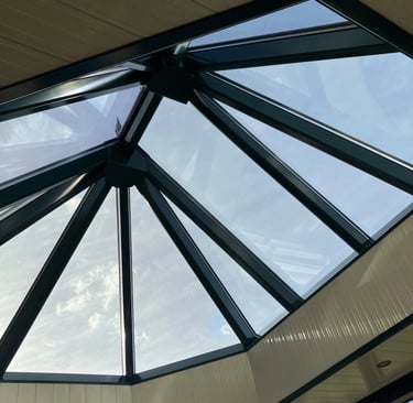 toit vitree en hauteur après lavage de vitres dans le valenciennois
