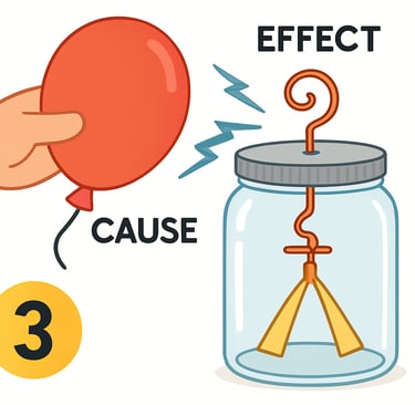 Balloon effect approaching a pot with copper wire.