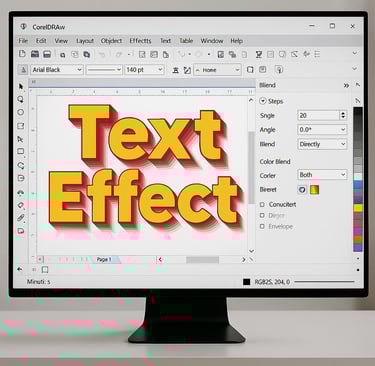 Creating Text Effect in CorelDraw