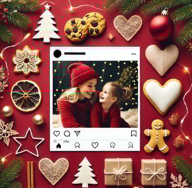 Instagram Holiday Template with a woman and her daughter
