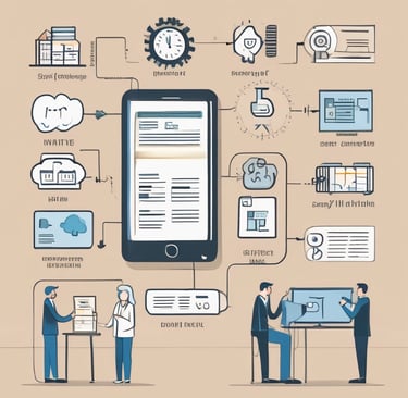 a woman in a headset with a headset and a computer monitor