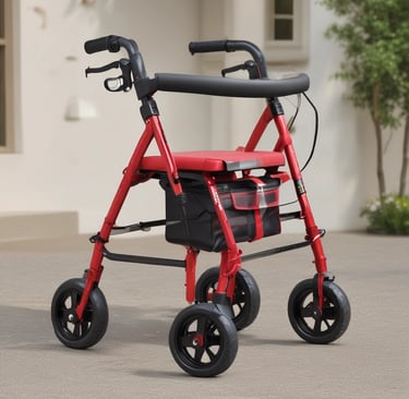 a man pushing a woman in a stroller