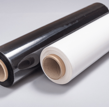 Rolo de Filme Stretch transparente e preto disponível para paletização em São Paulo