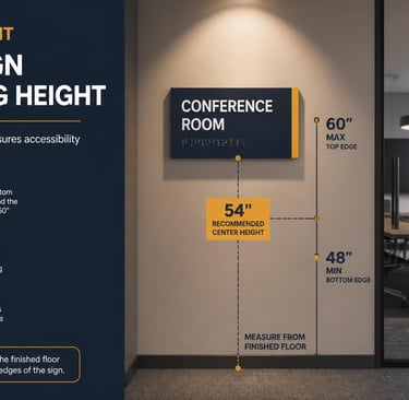 Proper ADA Mounting Height for room signs