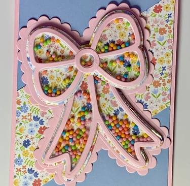 Shaker-bow card using Scrap Diva dies