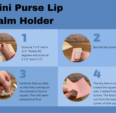 Mini Purse Lip Balm Holder Tutorial Steps 1–4