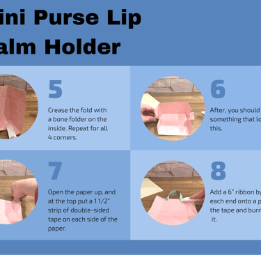 Mini Purse Lip Balm Holder Tutorial Steps 5–8