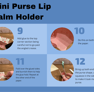 Mini Purse Lip Balm Holder Tutorial Steps 9–12
