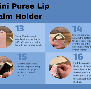 Mini Purse Lip Balm Holder Tutorial Steps 13–16