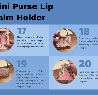 Mini Purse Lip Balm Holder Tutorial Steps 17–20
