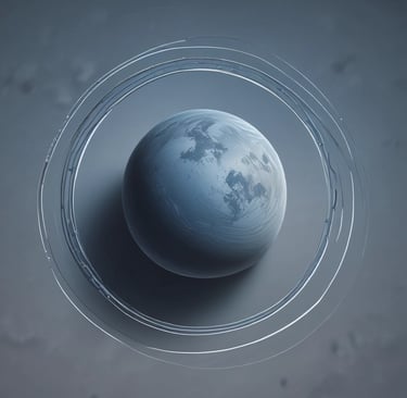 a red planet with a black background