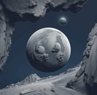 a blue planet with a black background