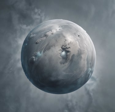 a close up of a planet with a black background