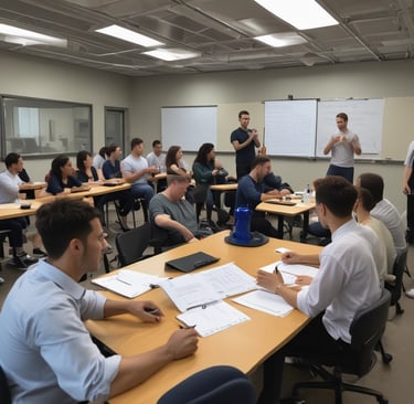 A group of professionals engaged in a training workshop.