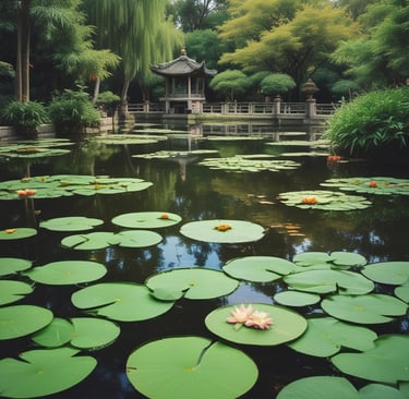 A serene river flowing gently through a lush green landscape under a clear blue sky.